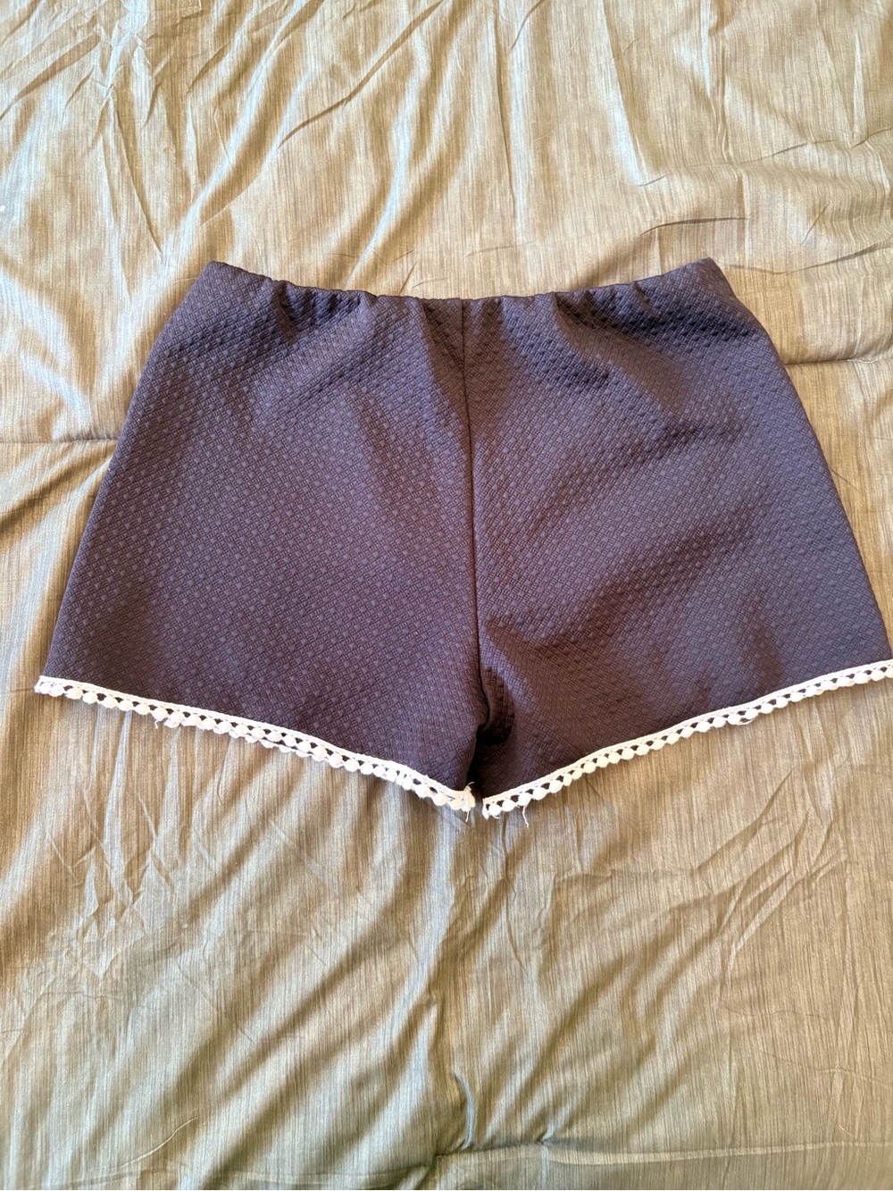 Women’s Black Lace-Trim Shorts